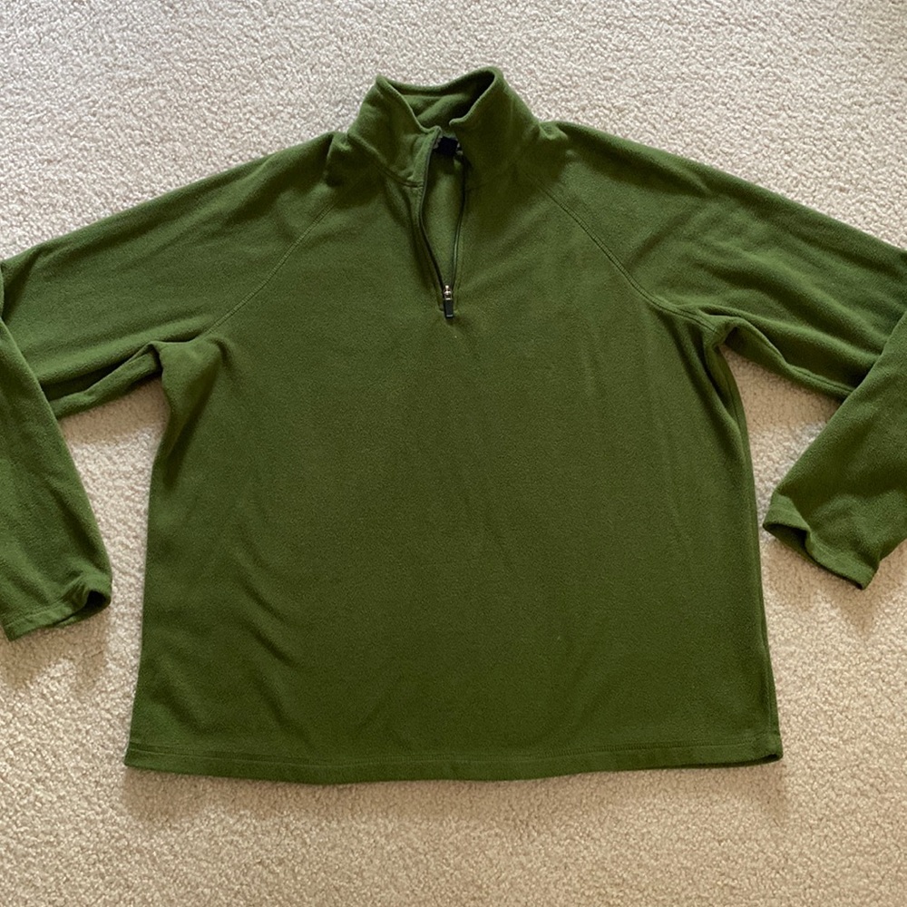 EUC lands end fleece quarter zip